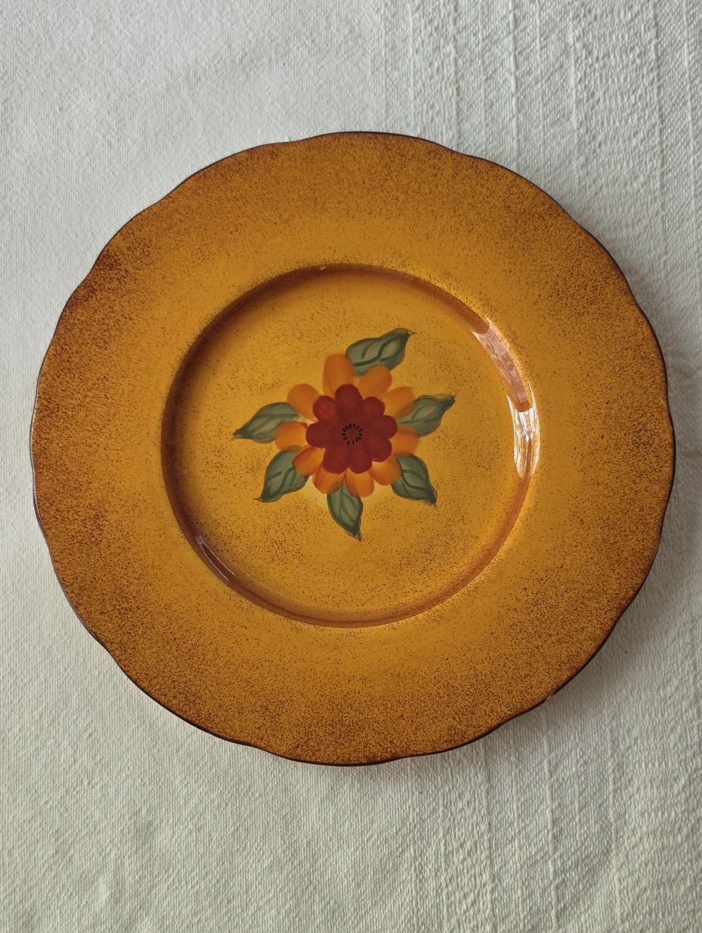 Casa Cristina Home Collection By Cbk Vintage Floral Decorative Dinner Plate